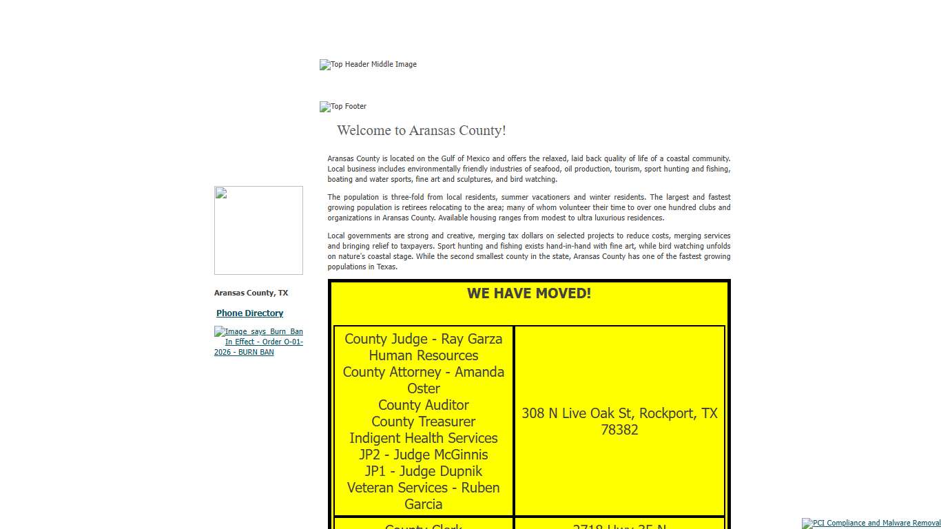 Welcome to Aransas County